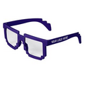 Purple Pixel 8-Bit Clear Lenses Sunglasses
